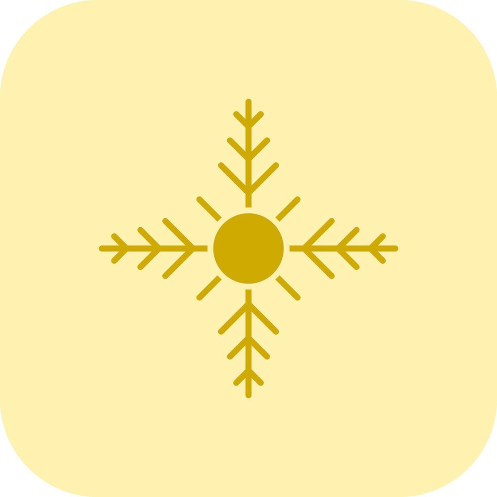 Snowflake Glyph Tritone Icon vector