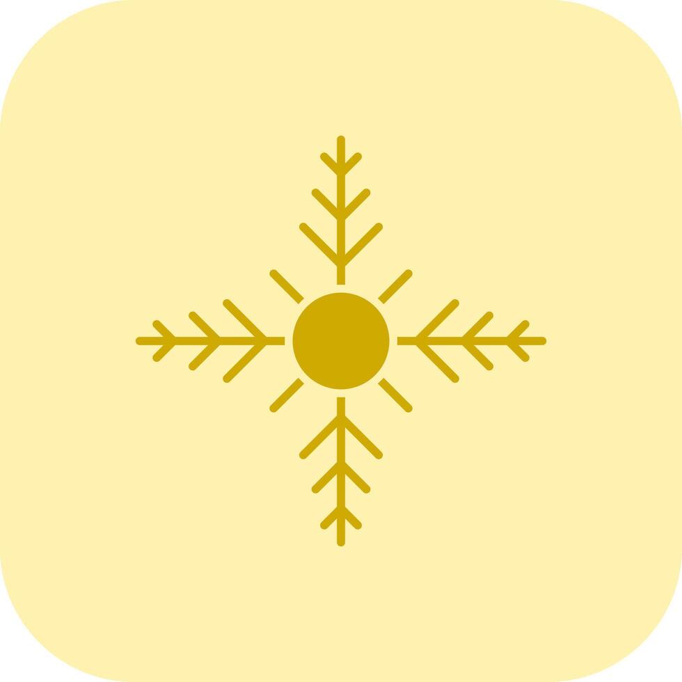 Snowflake Glyph Tritone Icon vector