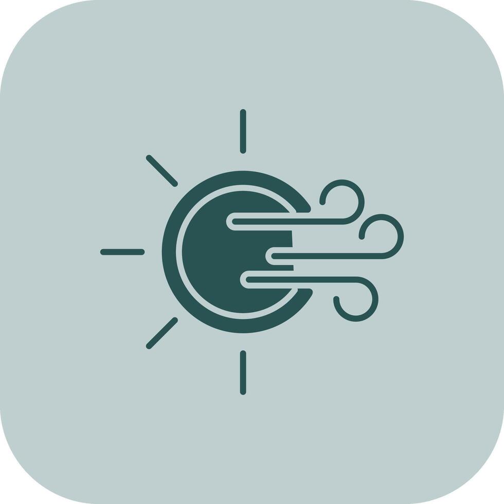 Windy Glyph Tritone Icon vector