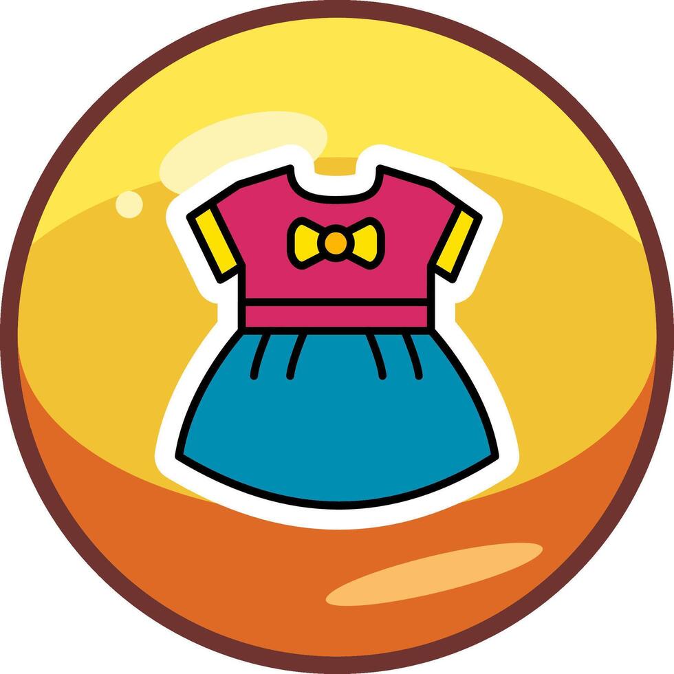 Baby Girls Dress Vector Icon