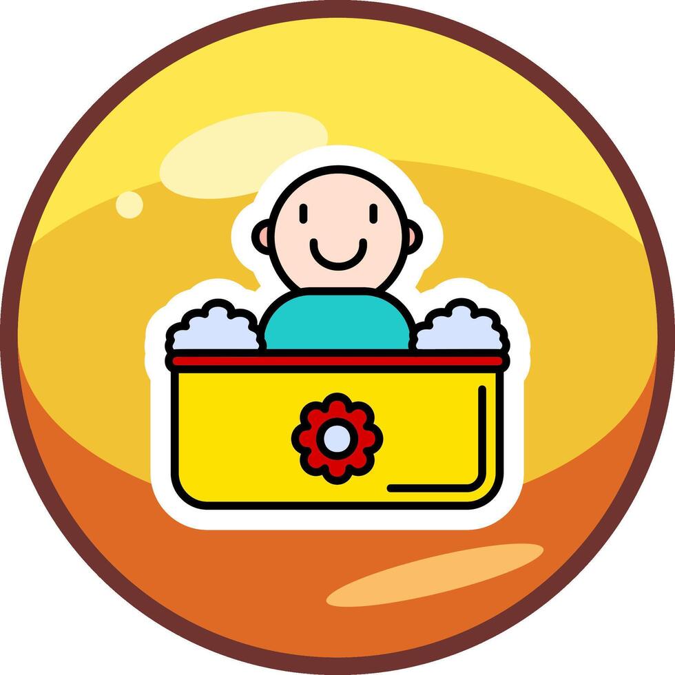 Baby Bath Vector Icon