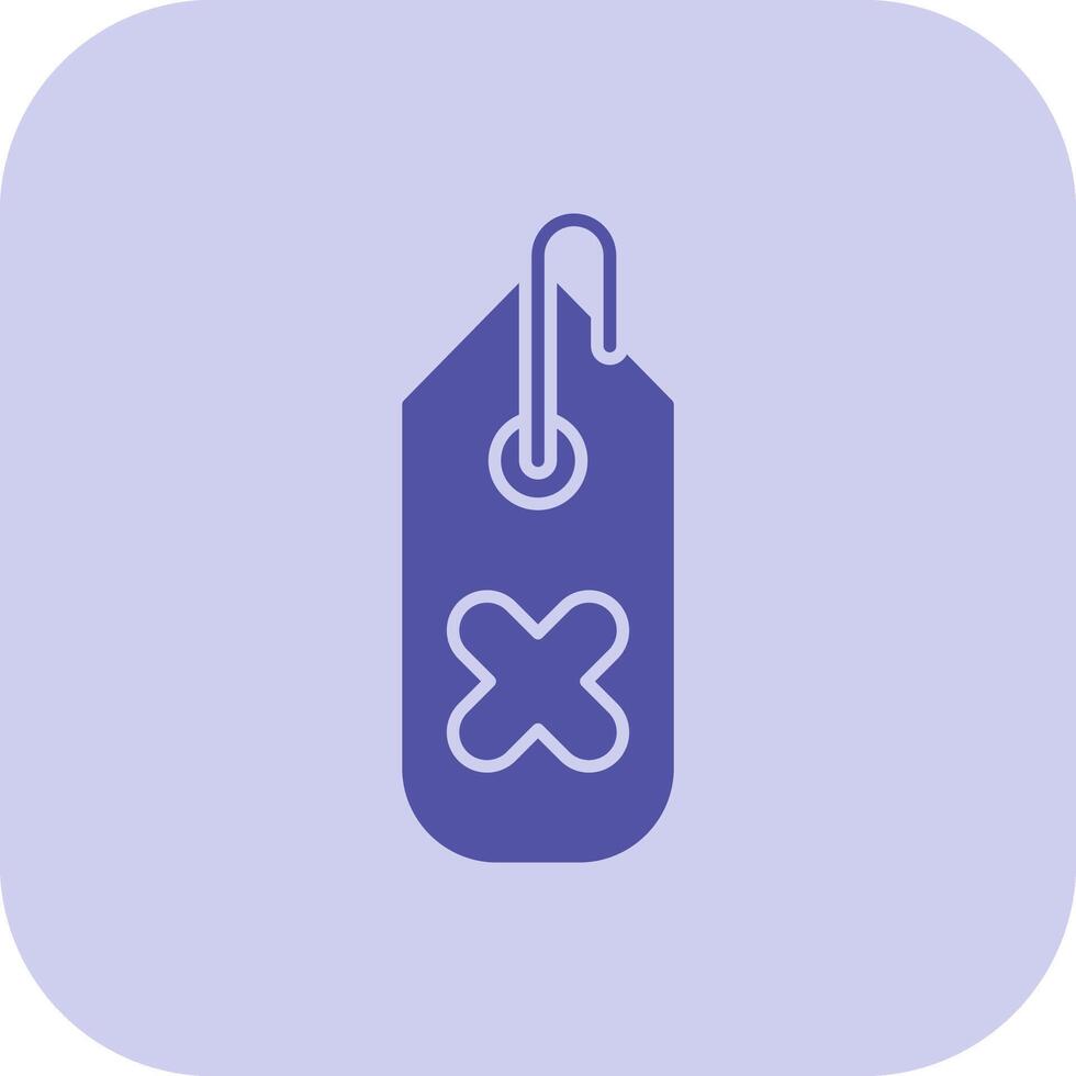 Tag Glyph Tritone Icon vector