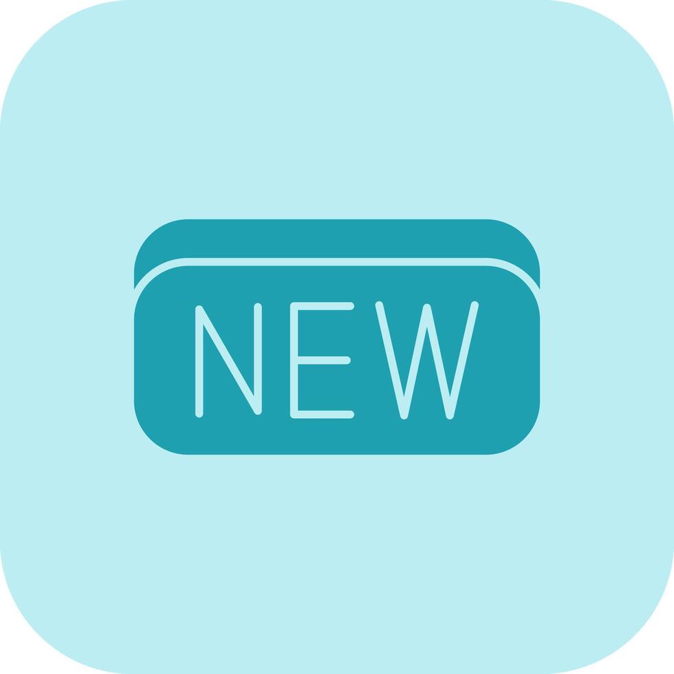 New Card Glyph Tritone Icon vector