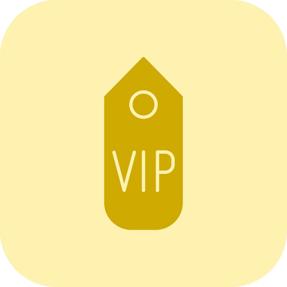 Vip pass Glyph Tritone Icon vector