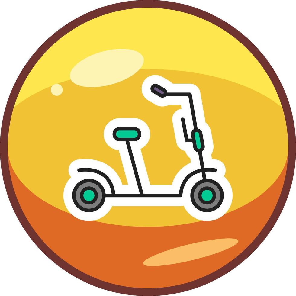 Kick Scooter Vector Icon