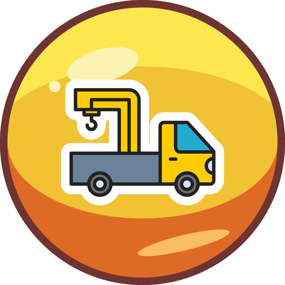 Crane Truck Vector Icon