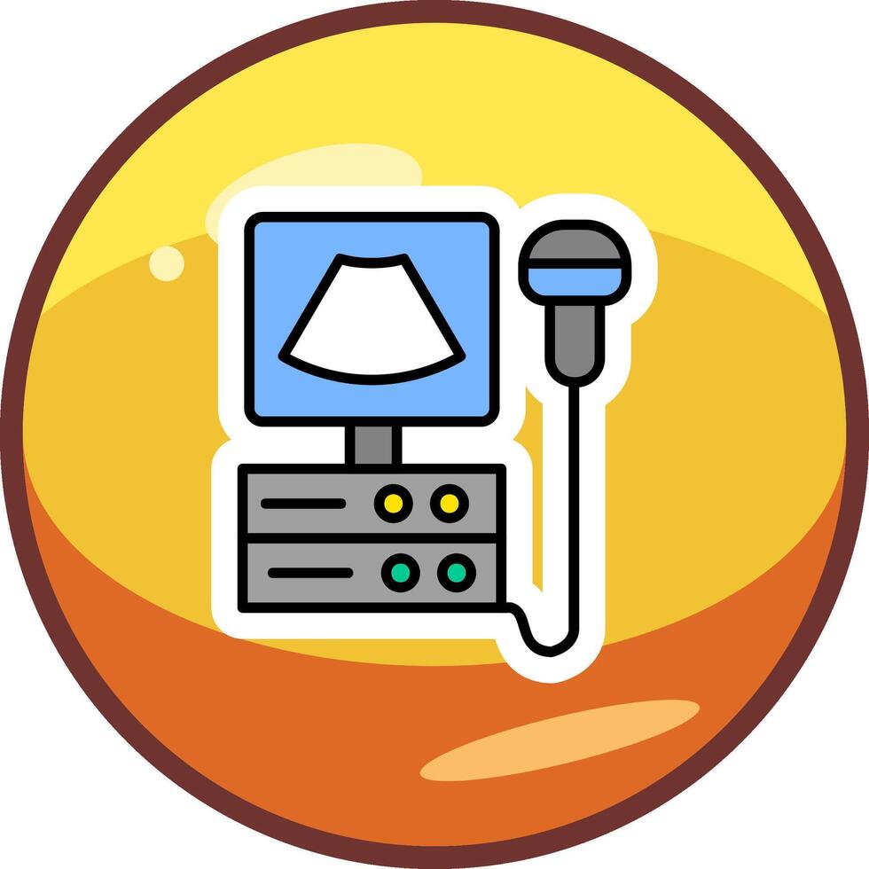 Ultrasound Machine Vector Icon
