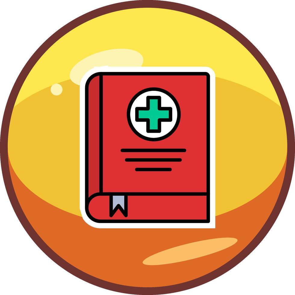 médico libro vecto icono vector