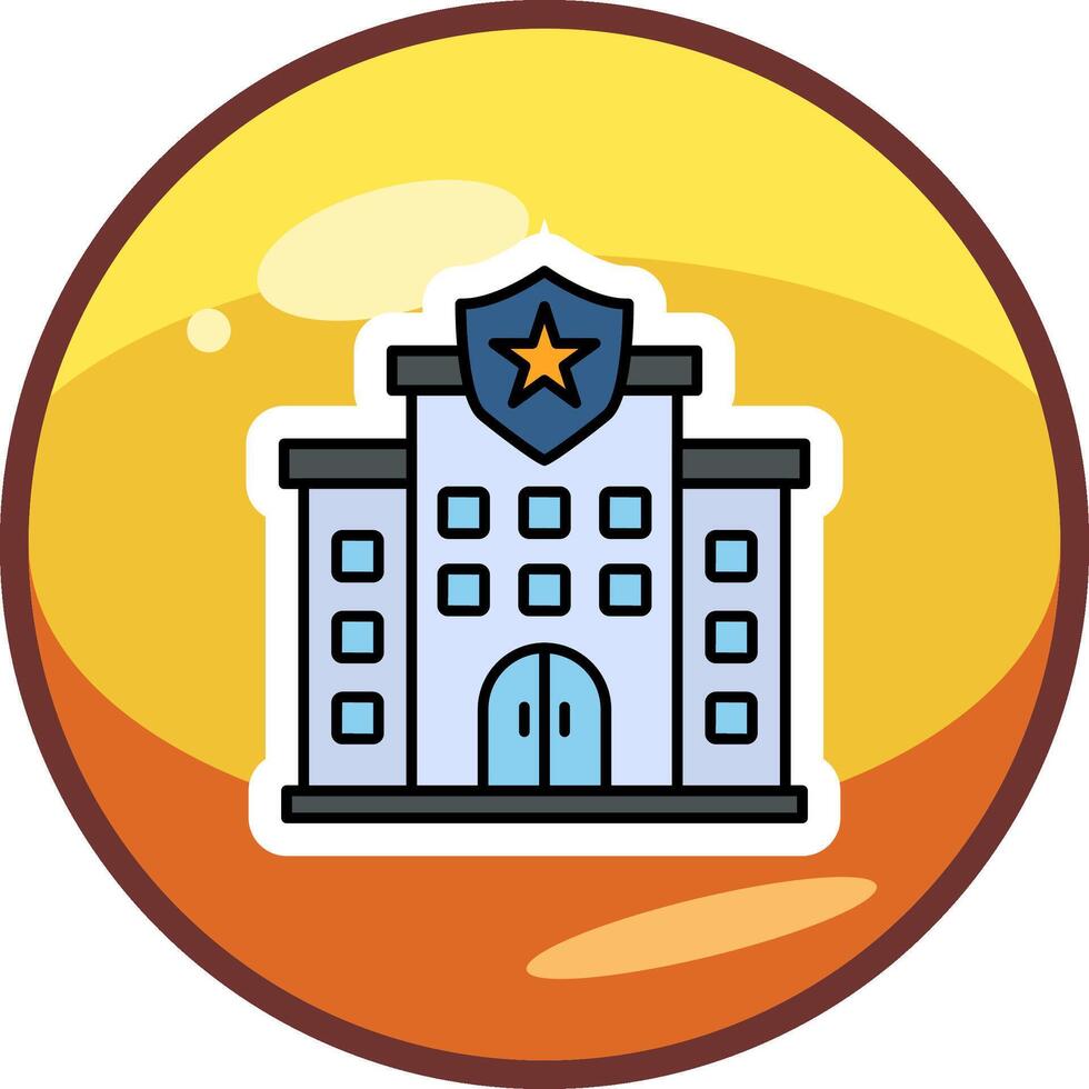 Police Station Vector Icon