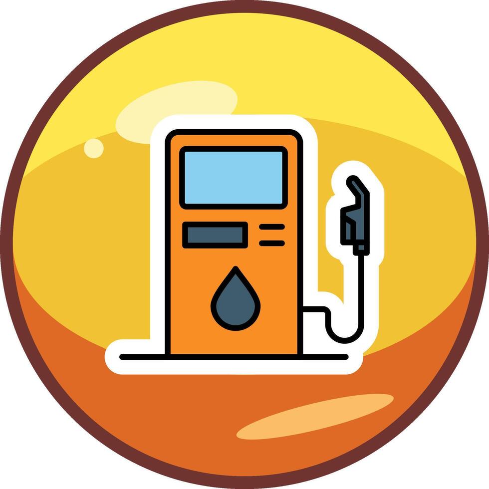 combustible estación vecto icono vector