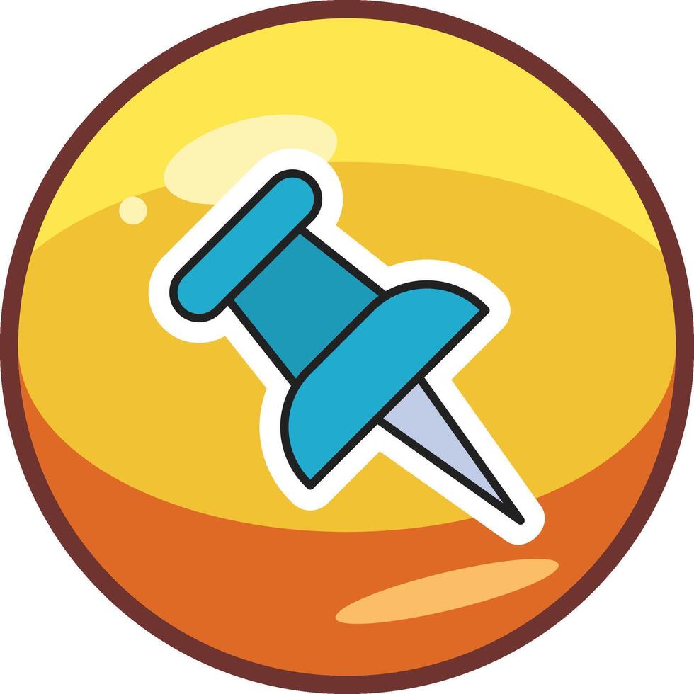 Push Pin Vector Icon