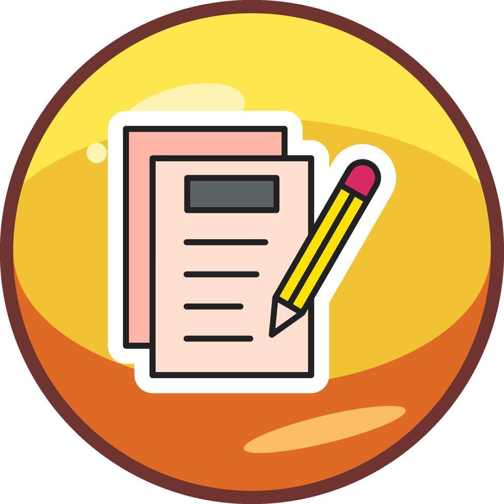 Notes Writing Vector Icon