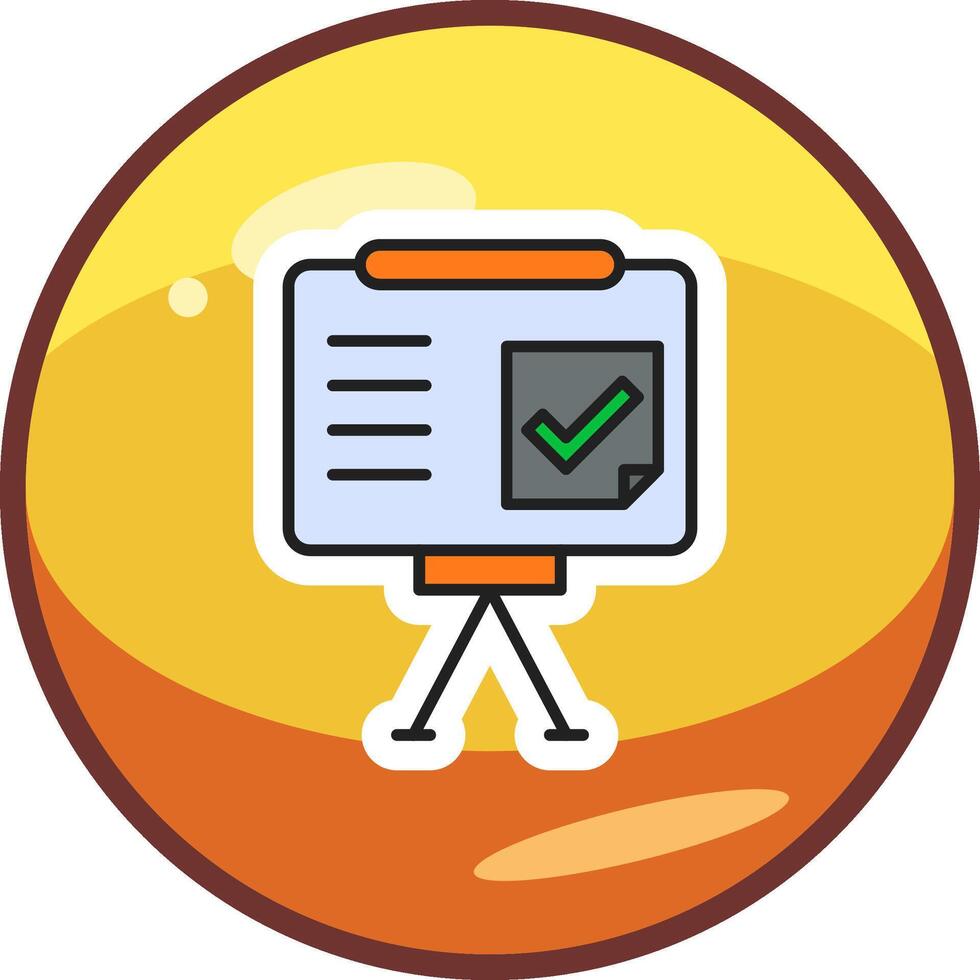 Presentation Completed Vector Icon
