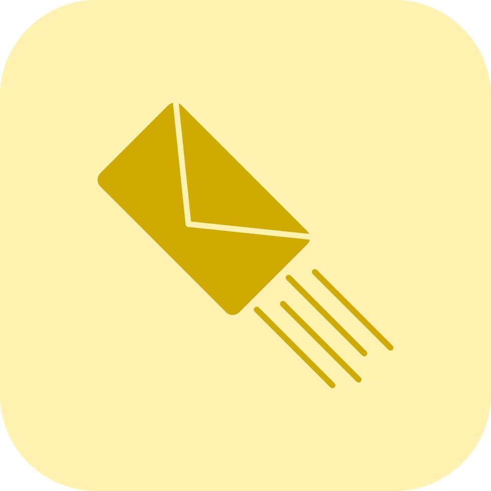 Express Mail Glyph Tritone Icon vector
