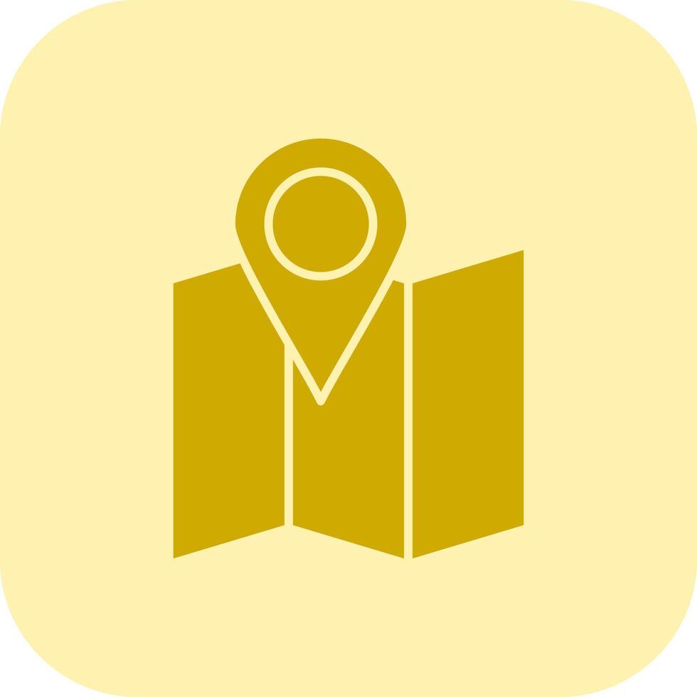 Map Glyph Tritone Icon vector