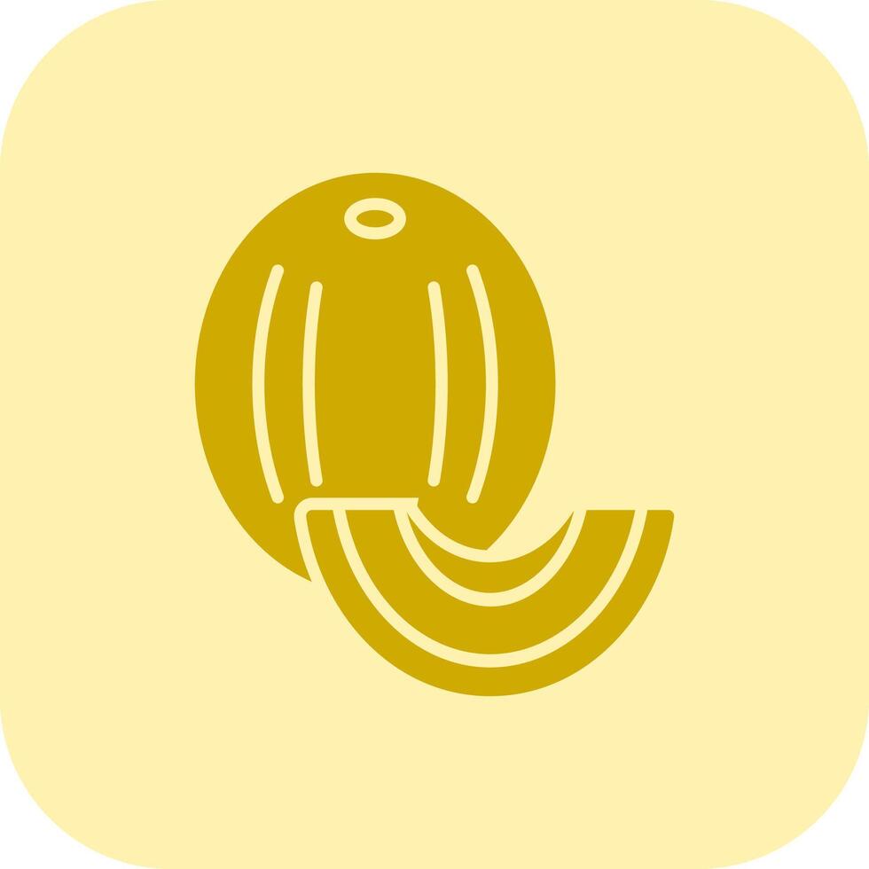 Honeydew melon Glyph Tritone Icon vector