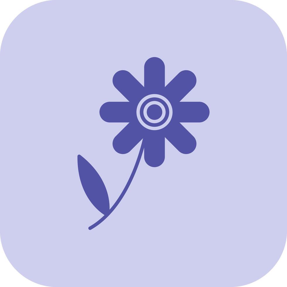 Chamomile Glyph Tritone Icon vector