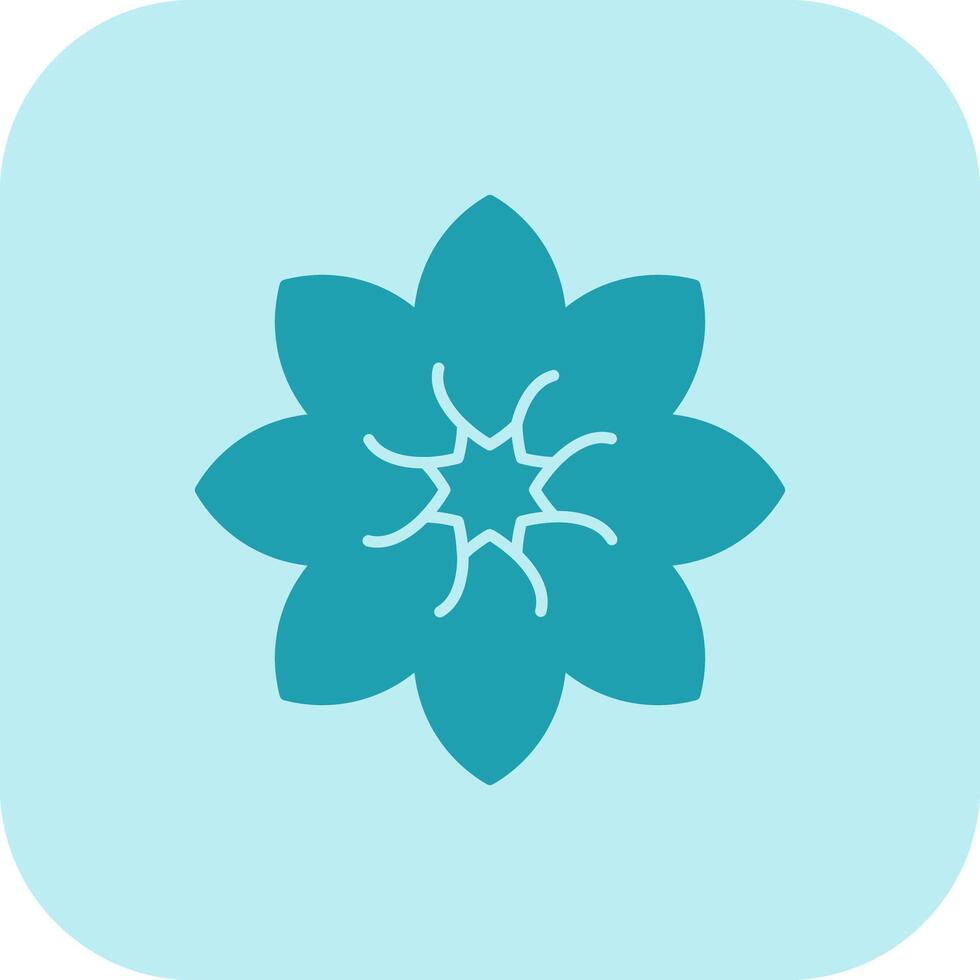 Amaryllis Glyph Tritone Icon vector