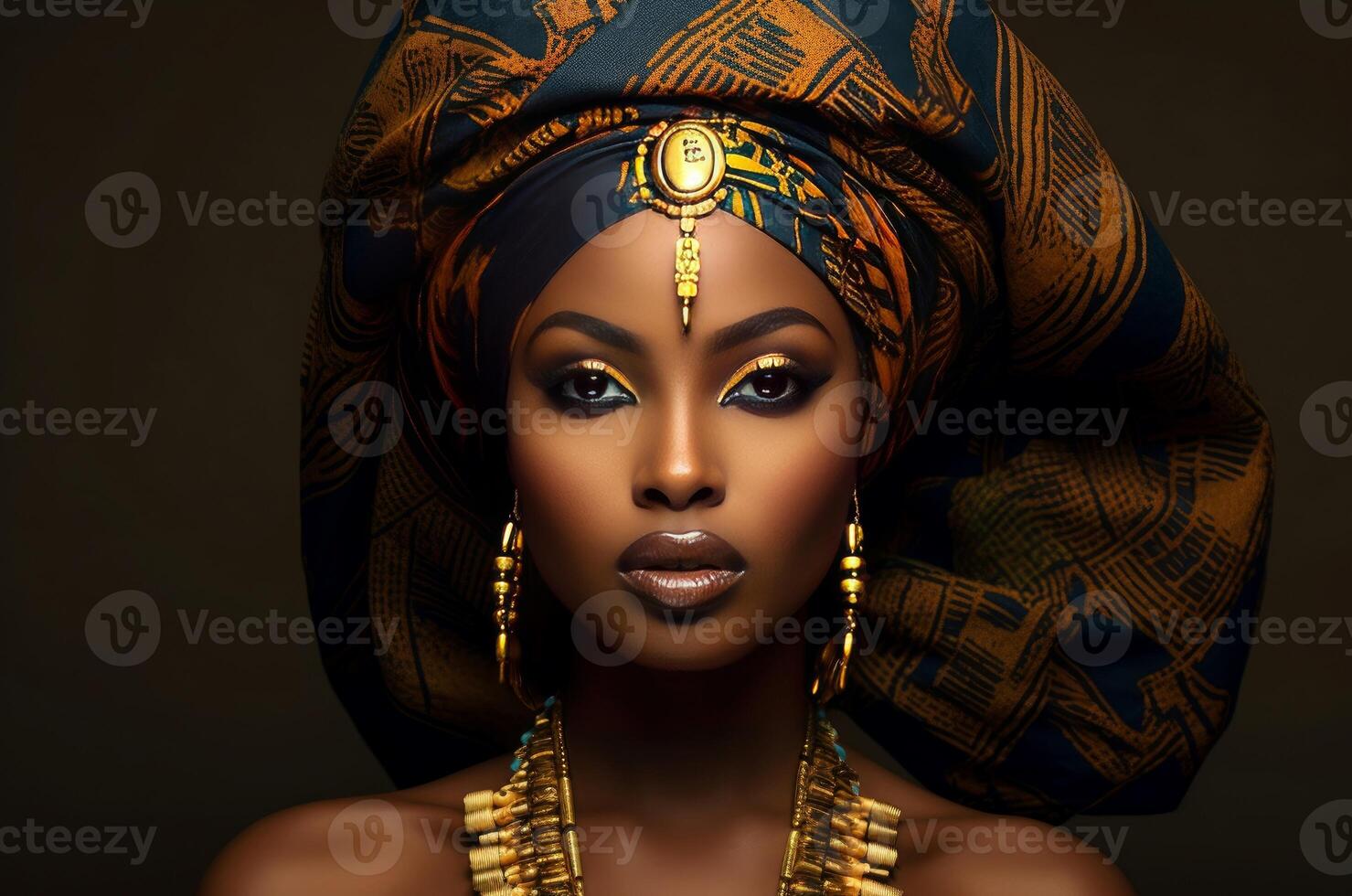 ai generado elegante africano mujer compras. generar ai foto