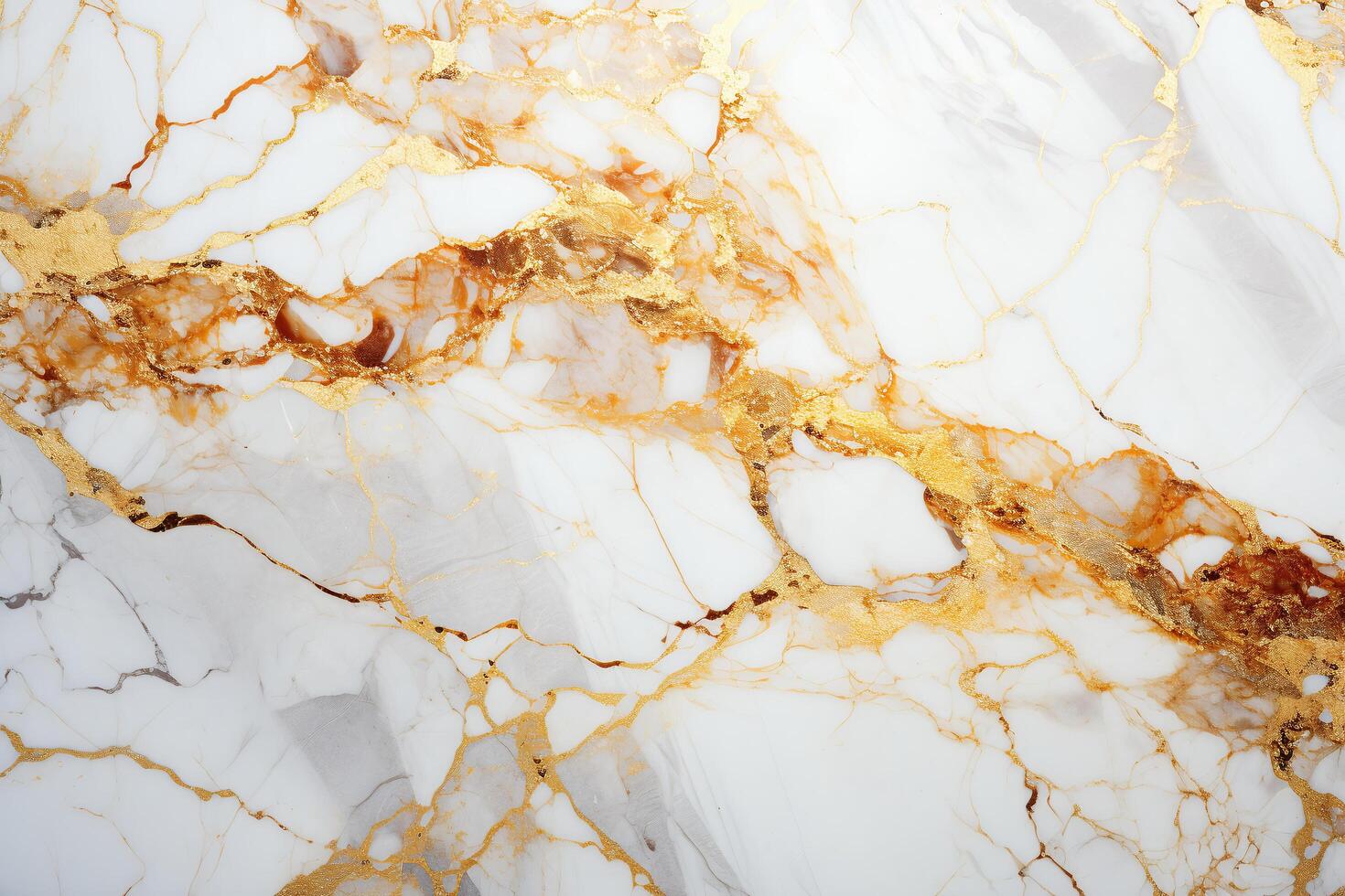 AI generated gold and white marble surface texture background photo