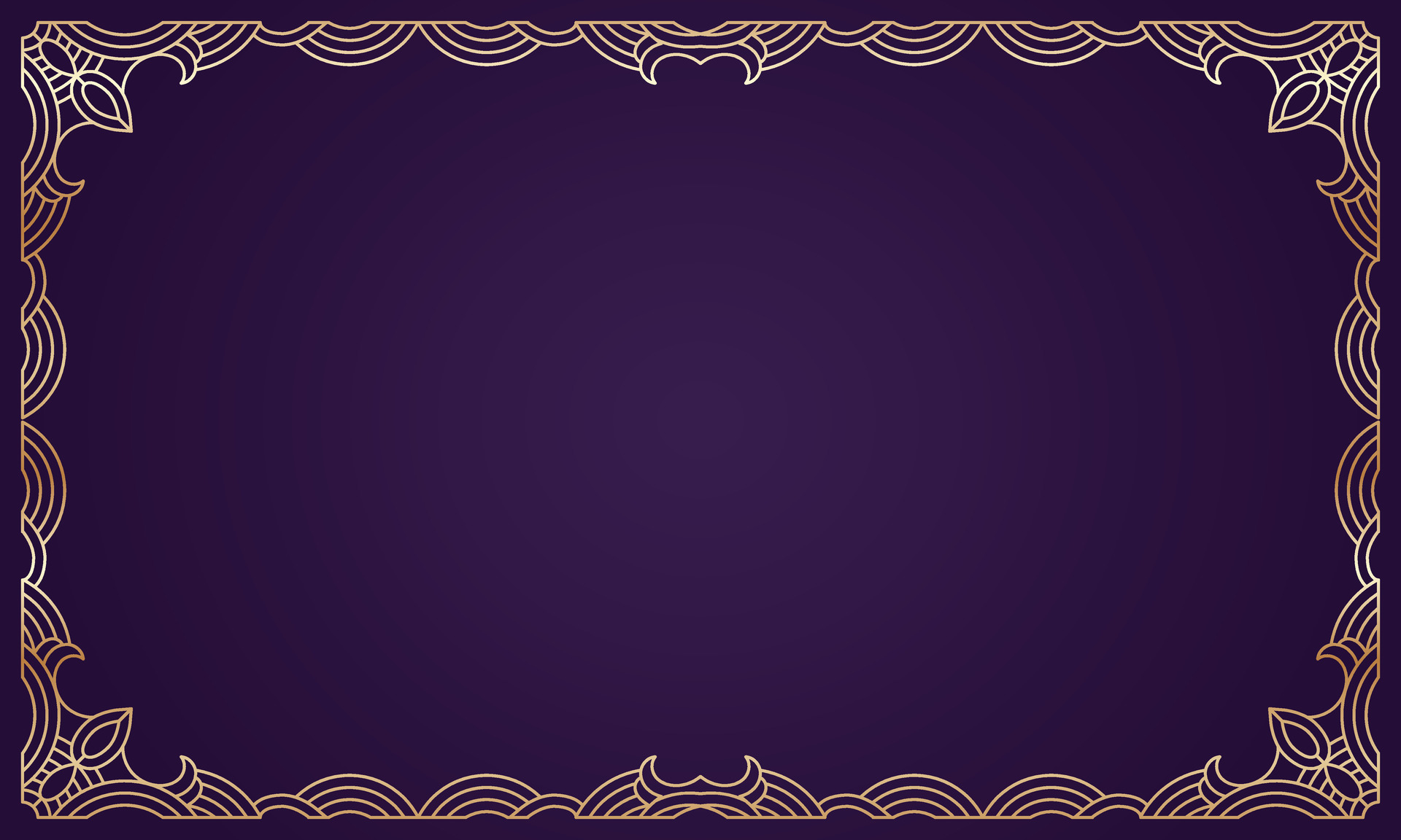 Gold frame art, line art frame, decorative, ornamental frame. Vector
