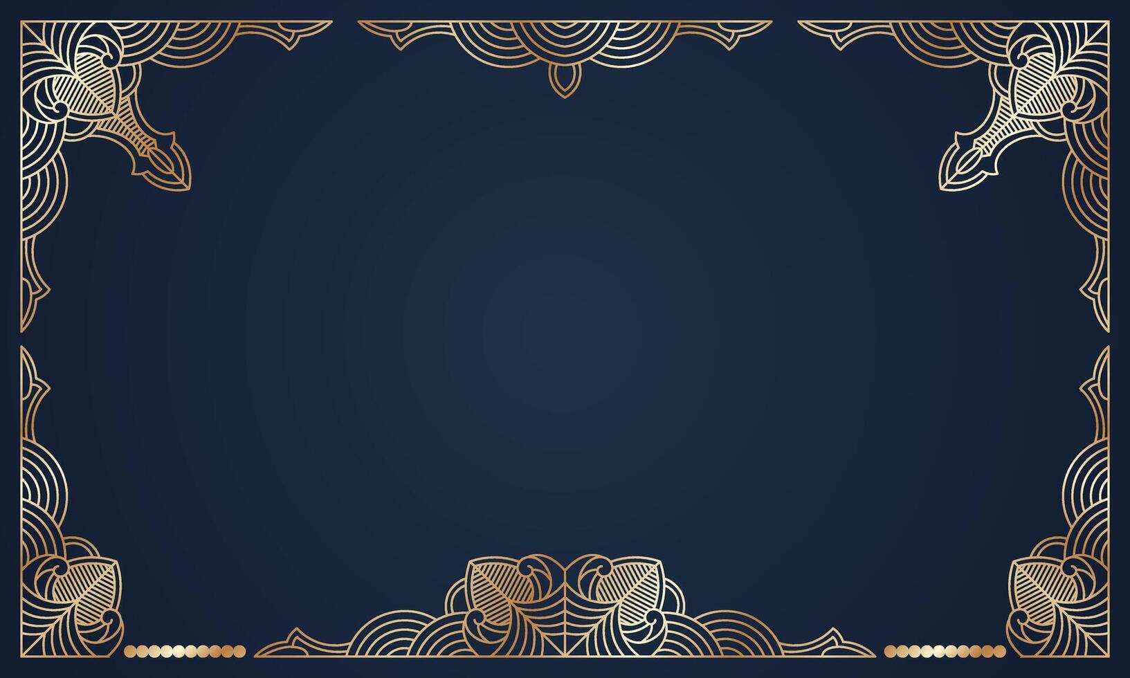 Gold frame art, line art frame, decorative, ornamental frame. - Vector. vector