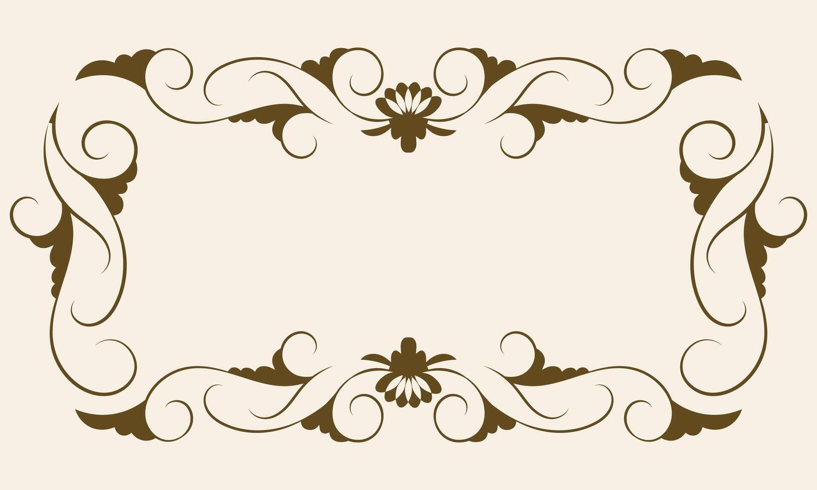 caligráfico decorativo marco rectangular antecedentes con ornamental diseño, Clásico frontera marco. - vector. vector