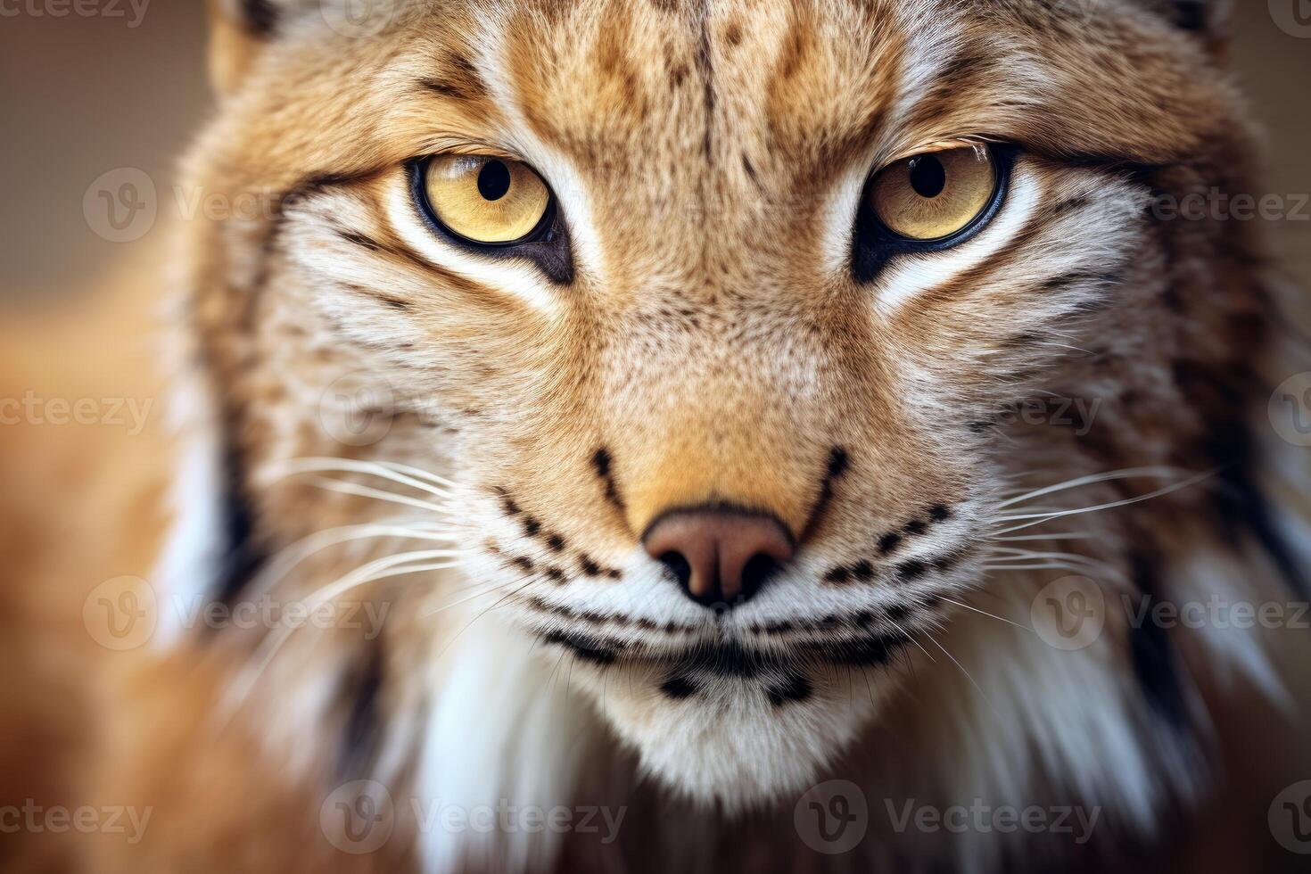 AI generated Agile Lynx animal cat closeup. Generate Ai photo