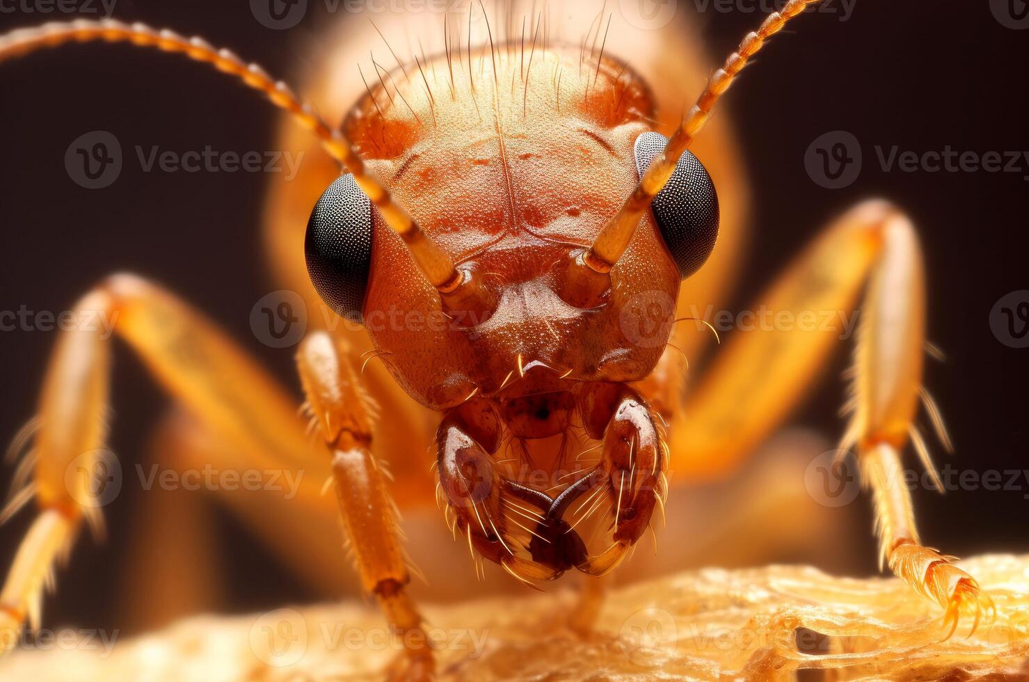 AI generated Fascinating Macro closeup termite. Generate Ai photo