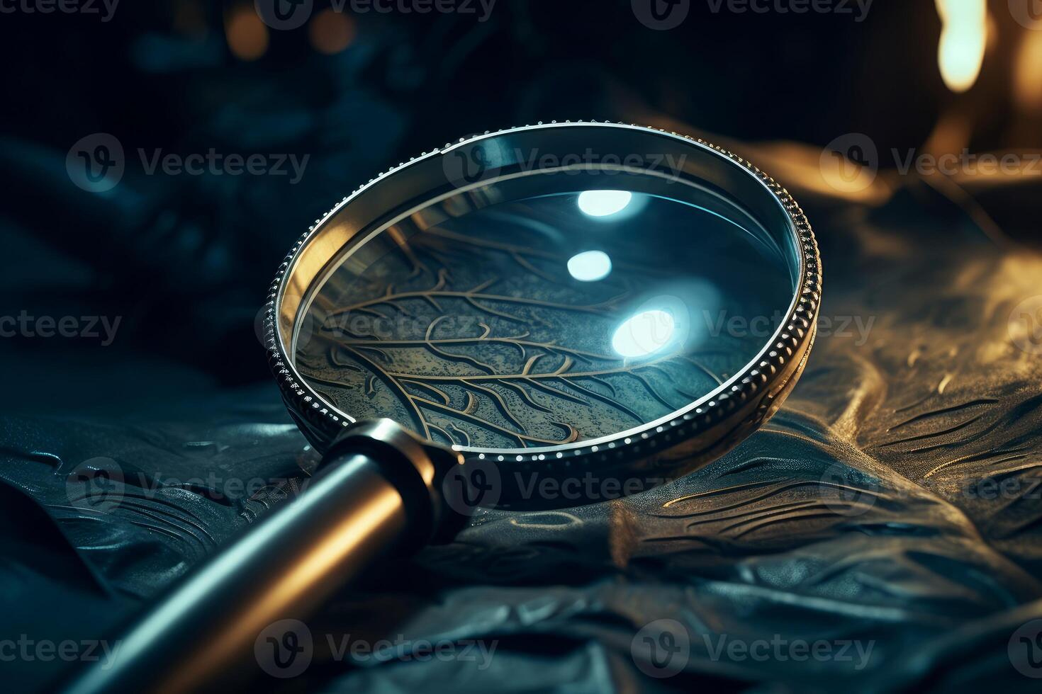 AI generated Enduring Magnifying glass wooden. Generate Ai photo