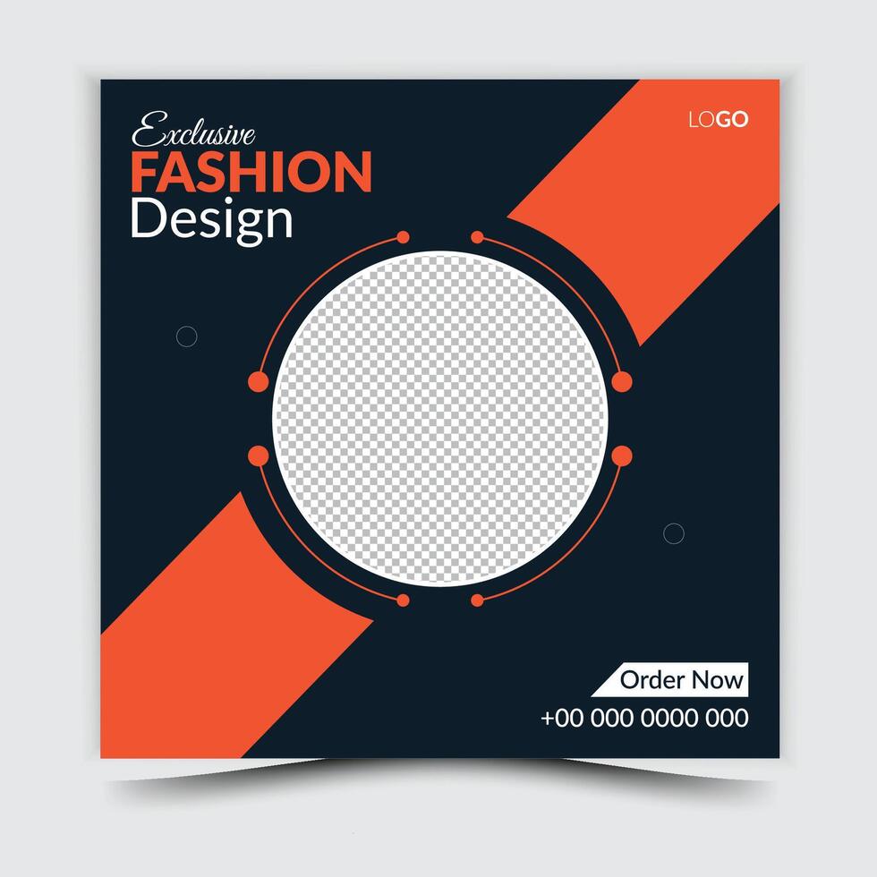 Fashion Social Media Post Template Design vector