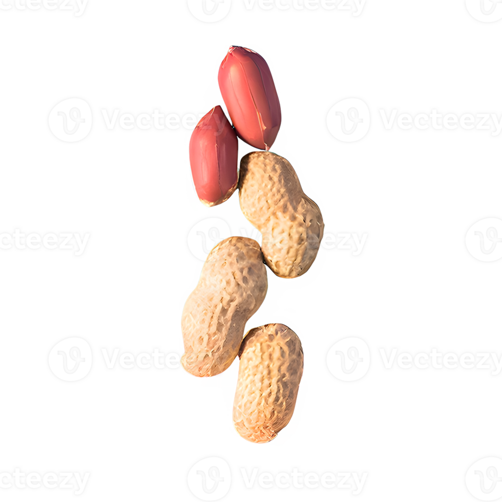 AI generated Peanuts isolated on transparent background png