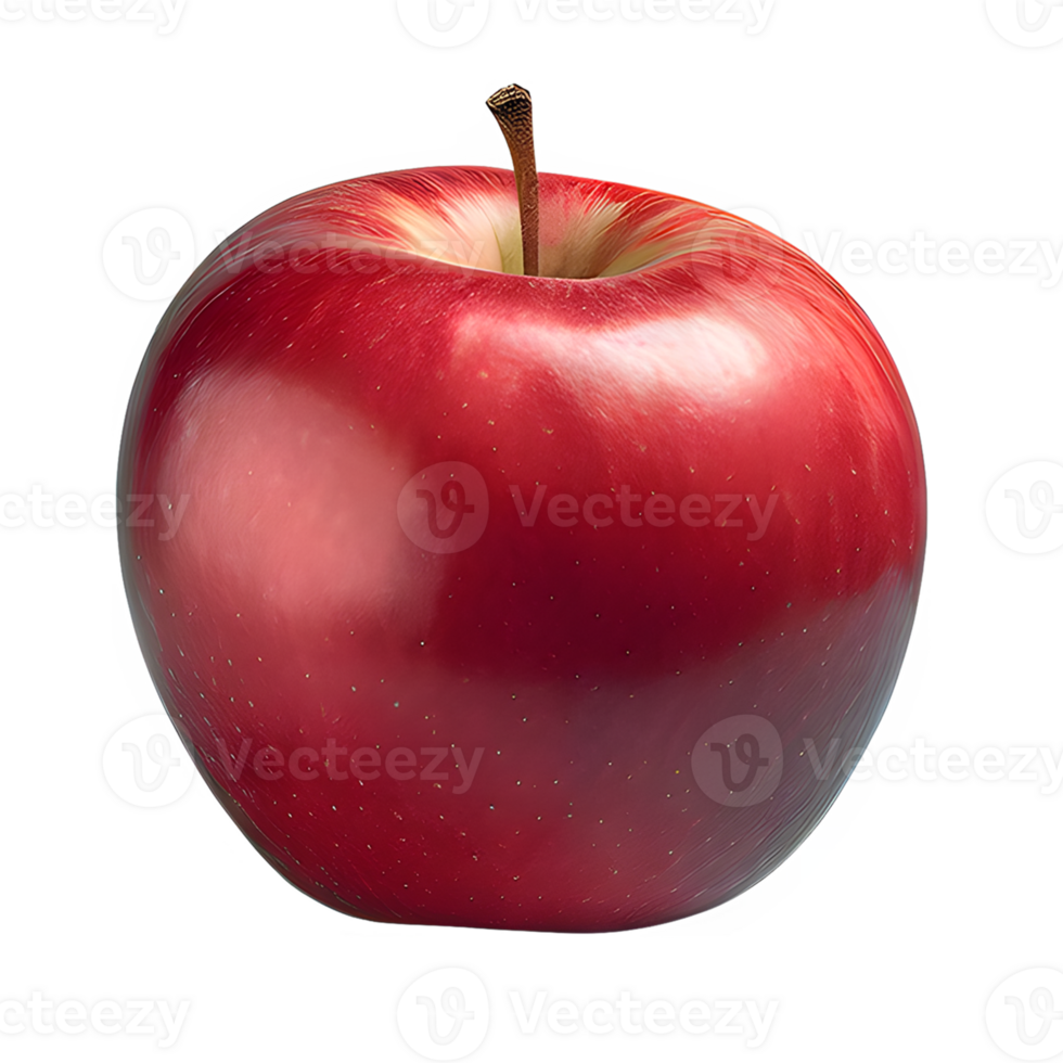 AI generated Fresh red apple isolated on transparent background png