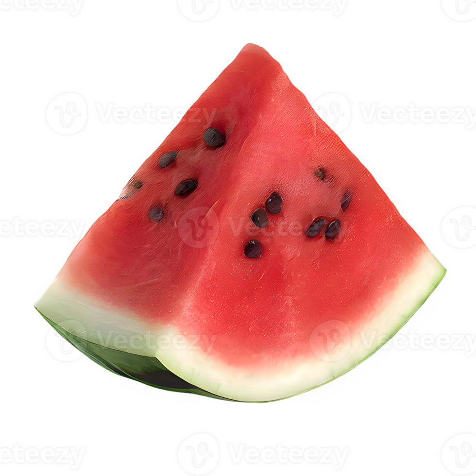 AI generated Sliced of watermelon isolated on transparent background png