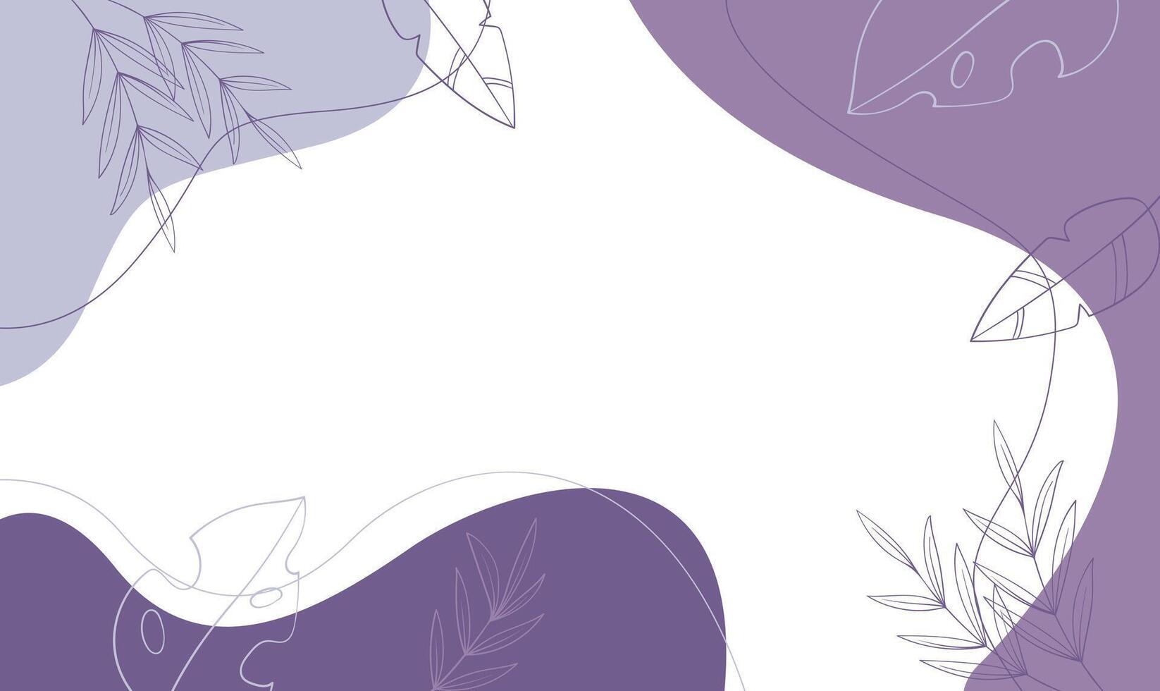 orgánico resumen minimalista antecedentes con pastel púrpura floral formas y líneas. vector ilustración para fondos de pantalla, presentaciones, cubiertas, pancartas, carteles, plantillas, y otros