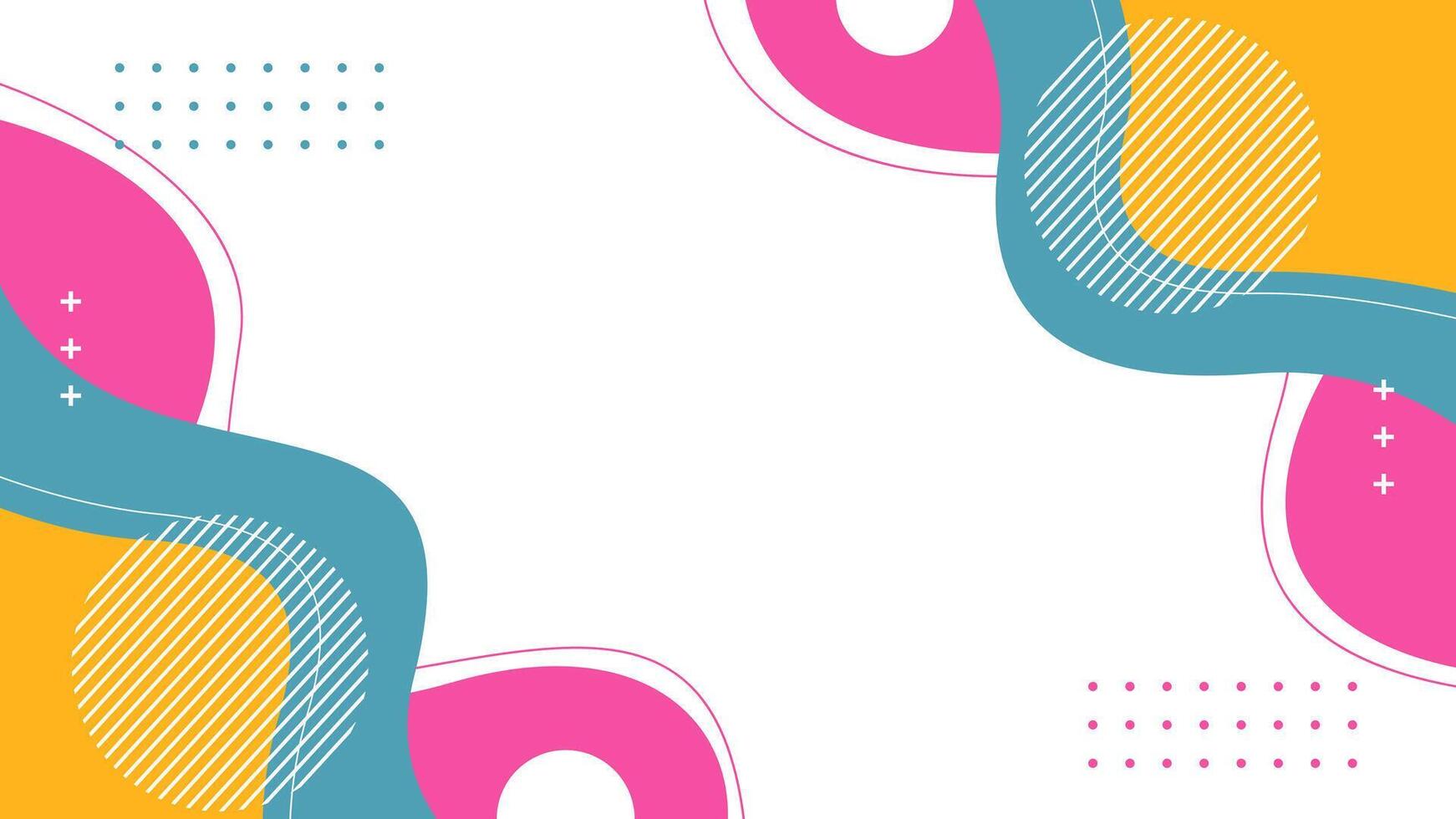 Abstract vector background. Colorful Geometry background with waving shapes. Suitable for wallpapers and various designs such as covers, cards, templates, posters, banners, and others