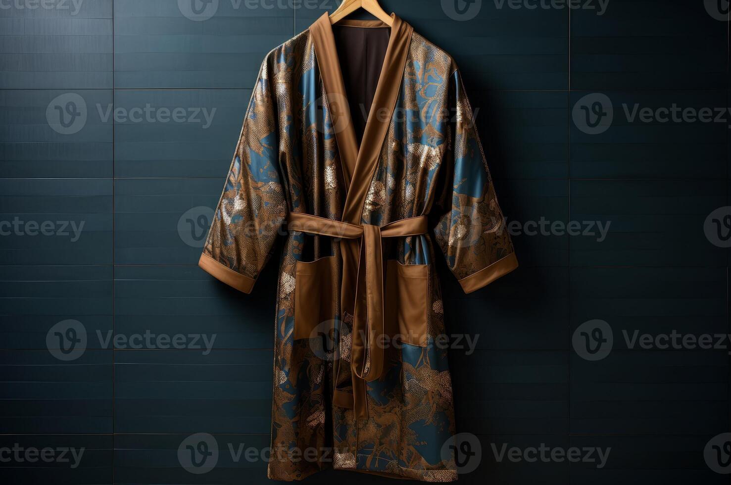 AI generated Stylish Man bath robe. Generate Ai photo