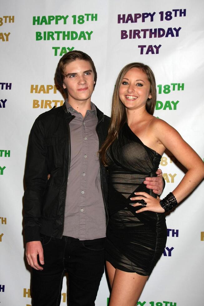 LOS ANGELES - OCT 21  Alexander Le Bas, Rachel Fox arriving at Taylor Spreitlers 18th Birthday Party at the Crimson on October 21, 2011 in Los Angeles, CA photo
