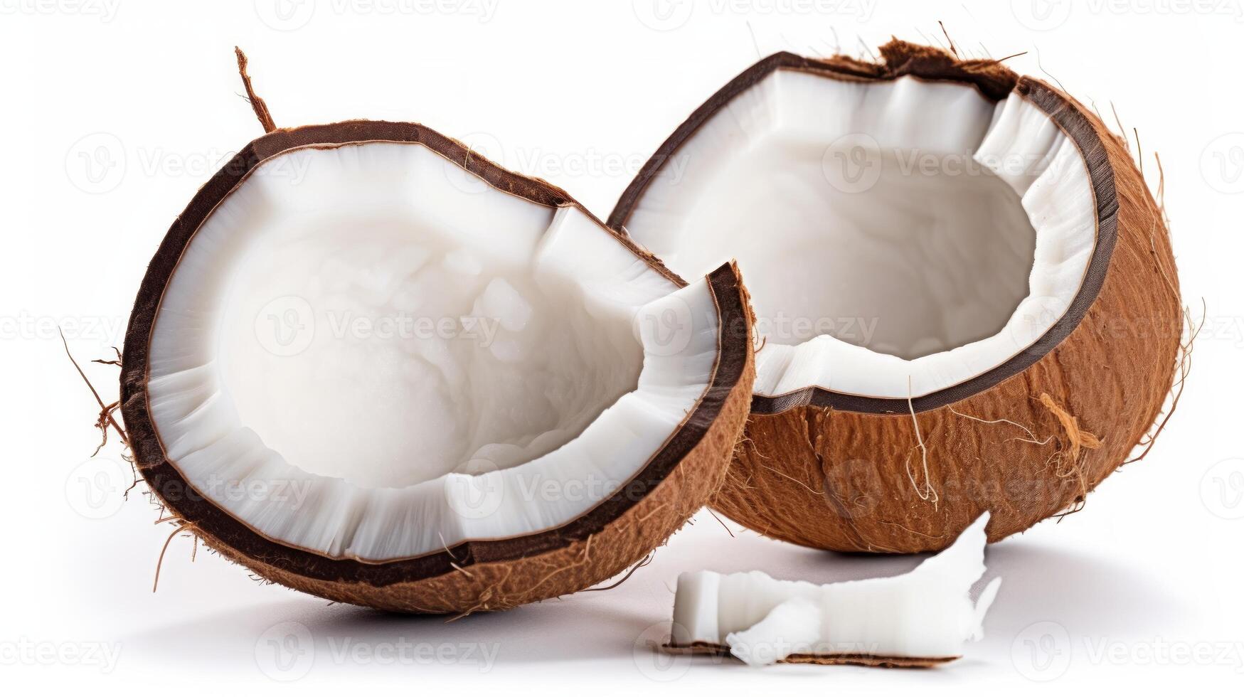 AI generated Coconut isolated on white background. Neural network AI generated photo