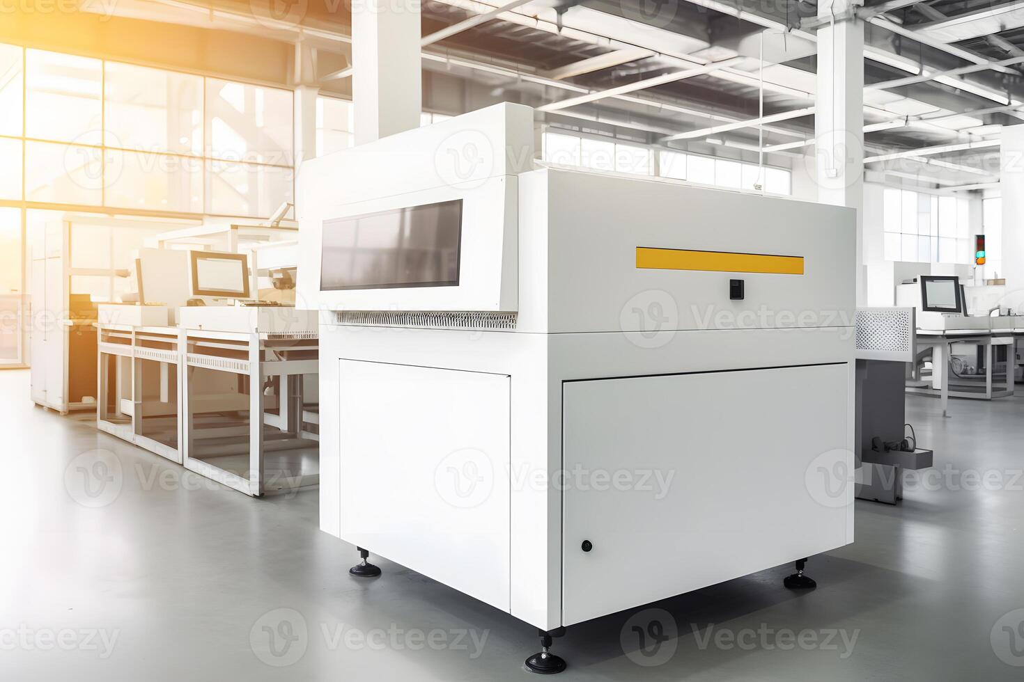 AI generated Large offset printing press or magazine running. Neural network AI generated photo