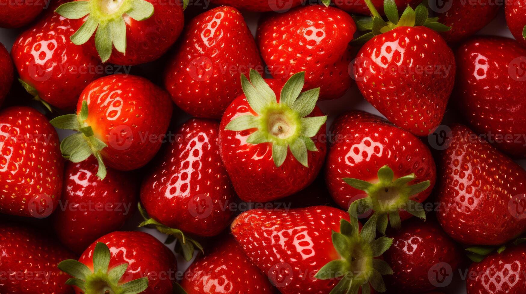 AI generated Fresh strawberry as background. Neural network AI generated photo