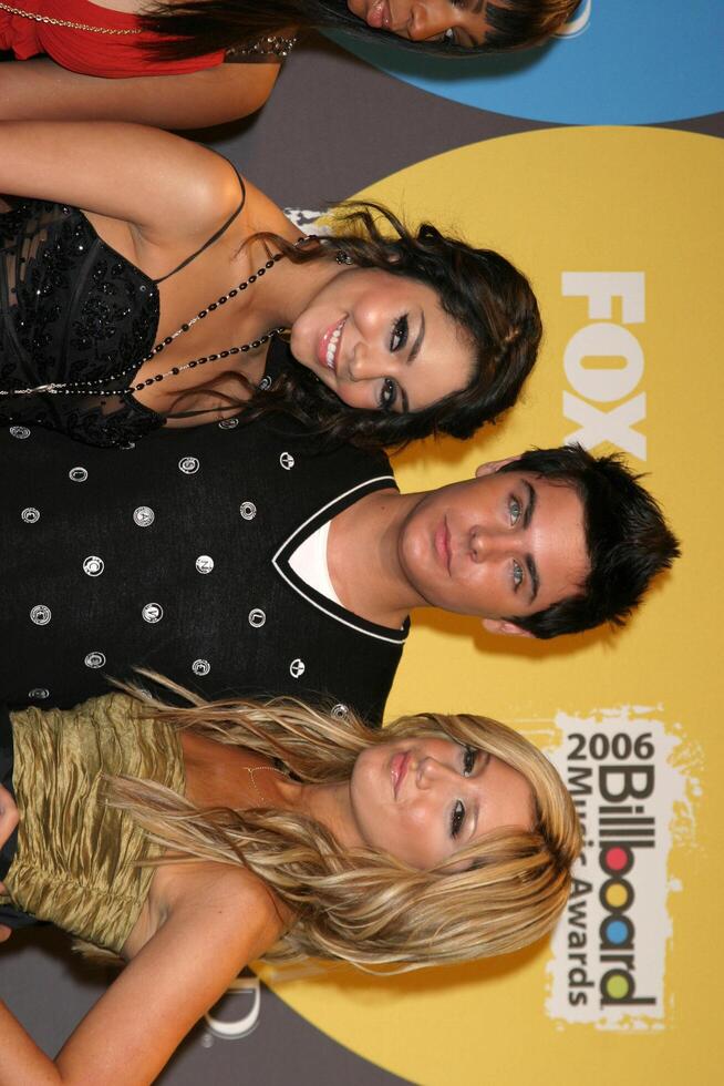 High School Musical Cast Vanessa Anne Hudgens, Zac Efron, and Ashley Tisdale 2006 Billboard Music Awards Press Room MGM Garden Arena December 4, 2006 photo