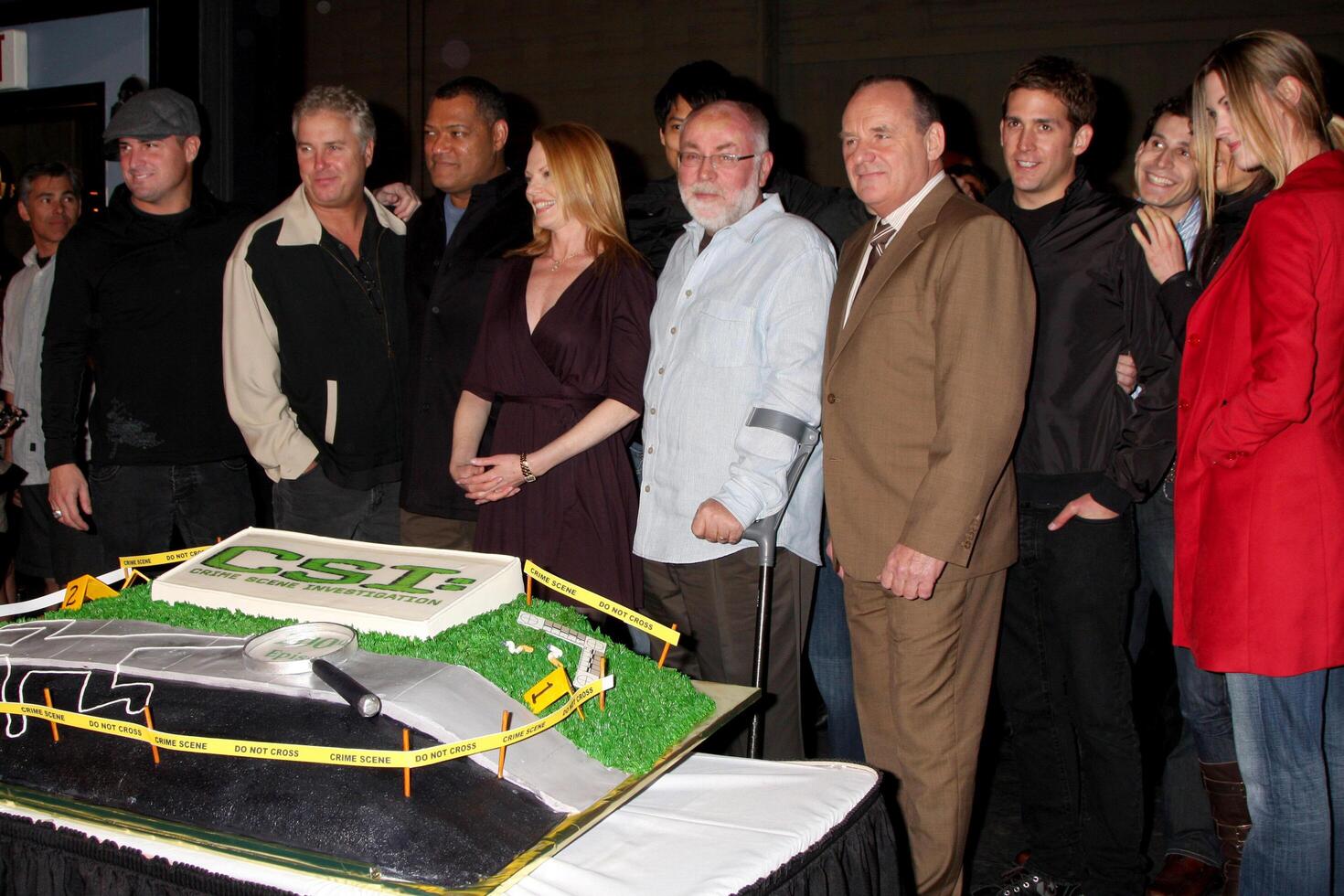 the Cast of CSI  including Lawrence Fishburne, William Petersen, and Marg Helgenberger photo