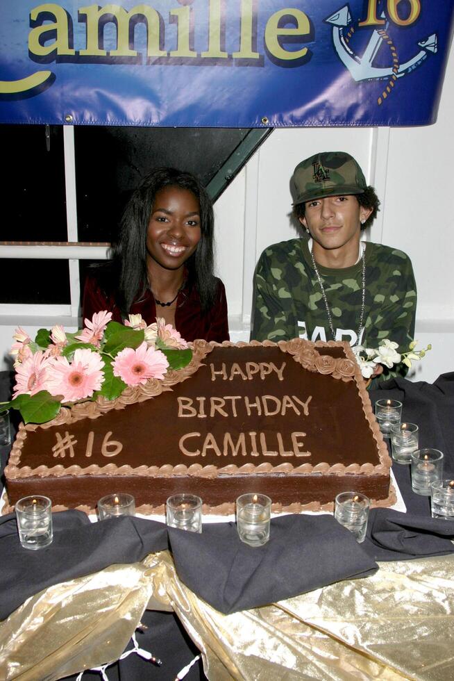 Camille Winbush Khleo Thomas  Yes, they are dating,, and these are first pics  Camille Winbush's Sweet 16th Birthday Party Marina Del Rey, CA February 11, 2006 photo