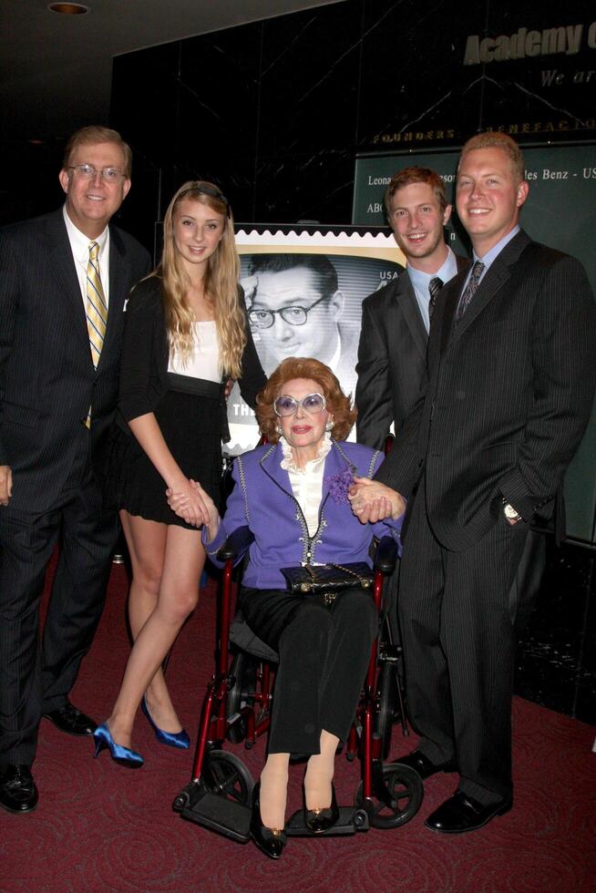 Bill Allen, Jayne Meadows,  family  at the USPS Stamp Unveiling of Stamps honoring  Early Television Memeoris at the TV Academy in No Hollywood, CA  on August 11,  2009   2009 photo