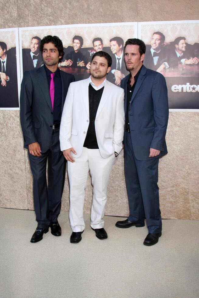 Adrian Grenier, Jerry Ferrara,  Kevin Dillon arriving at the Entourage 6th Season Premiere  at the Paramount Theater on the Paramount Pictures Studio Lot in Los Angeles, CAon July 9, 2009 photo