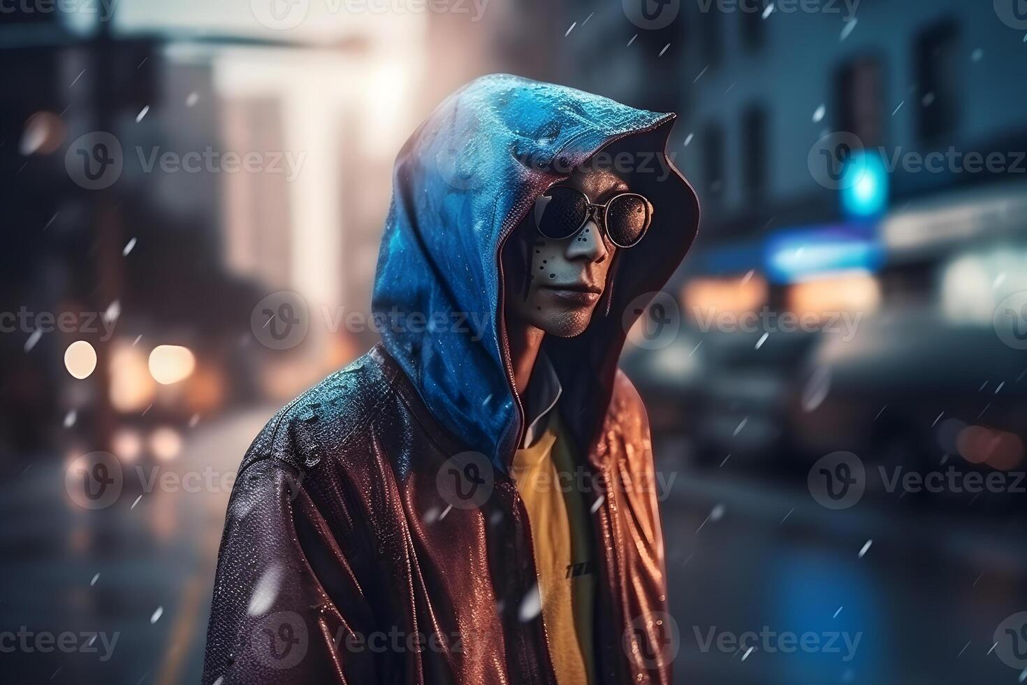 AI generated Reptilian humanoid. Reptiloid. Neural network AI generated photo