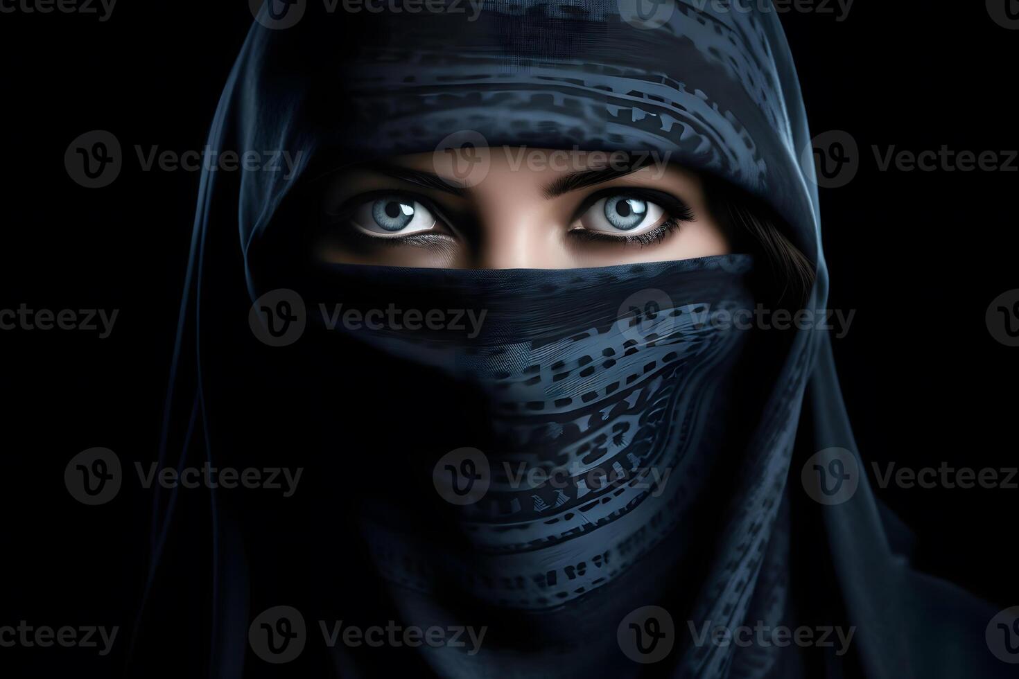AI generated Beautiful Berber tribe woman portrait. Neural network AI generated photo