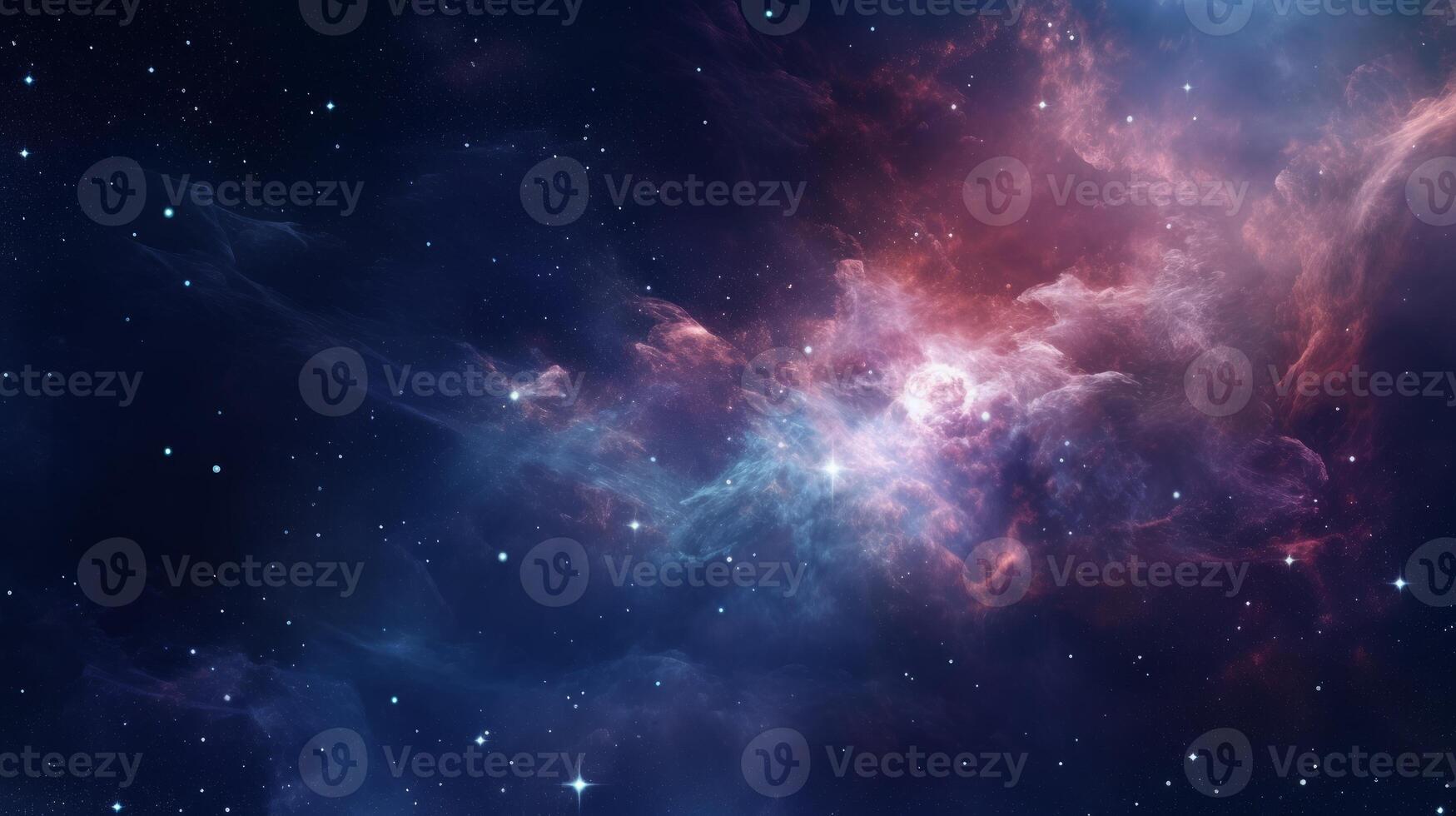 AI generated Space background with realistic nebula and shining stars. Neural network AI generated photo