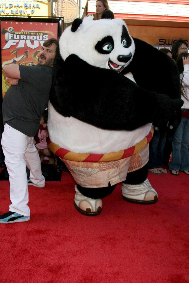 Jack Black  arriving at the Kung Fu Panda   Secrets of the Furious Five  DVD Debut at Gauman's Chinese Theater in Los Angeles, CA on  November 9, 2008 photo